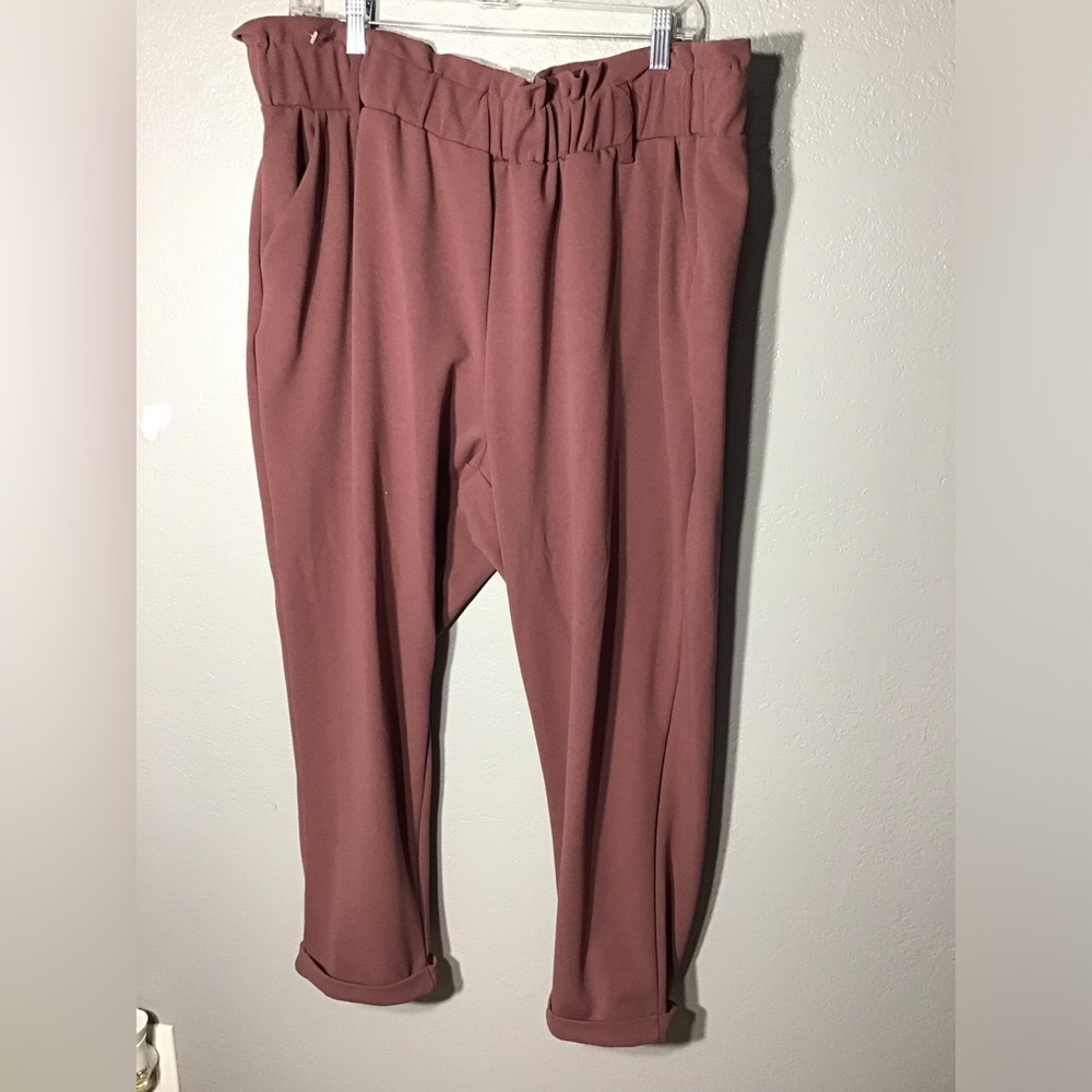 Maurice’s Women’s Copper N’t Have Tie Belted Pleated Size 20W  2 Pocket.